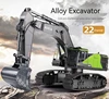 Multifunctional Engineering Vehicle Screw Drive Infinite Rotation Alloy Excavator 1:14 Engineering Vehicle Modified Toy Male 5