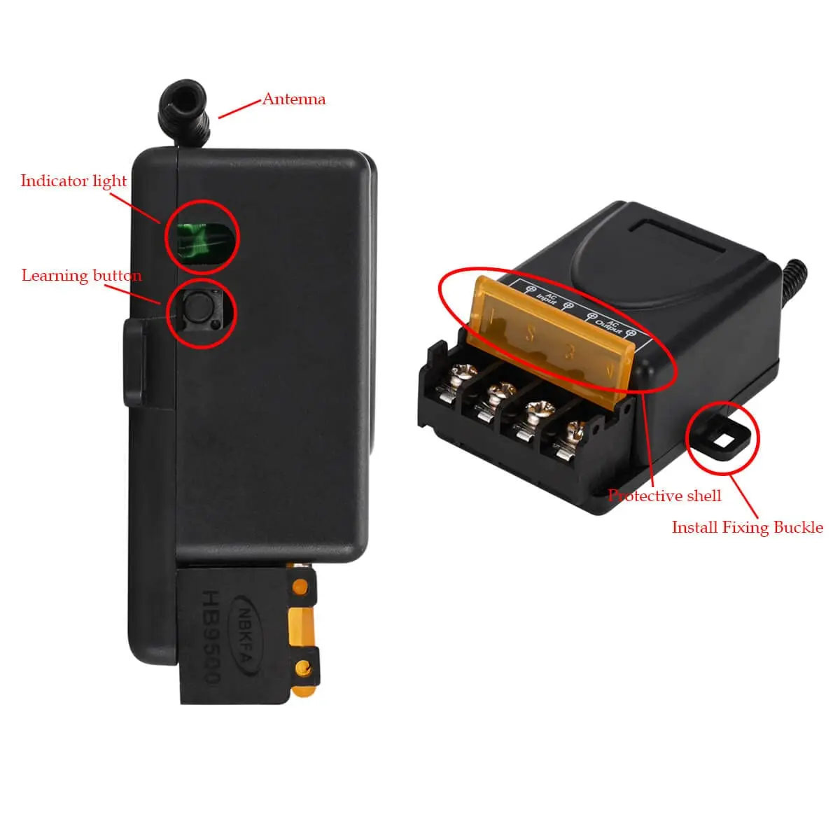 High-Power Wireless Remote Control Switch with Relay Receiver