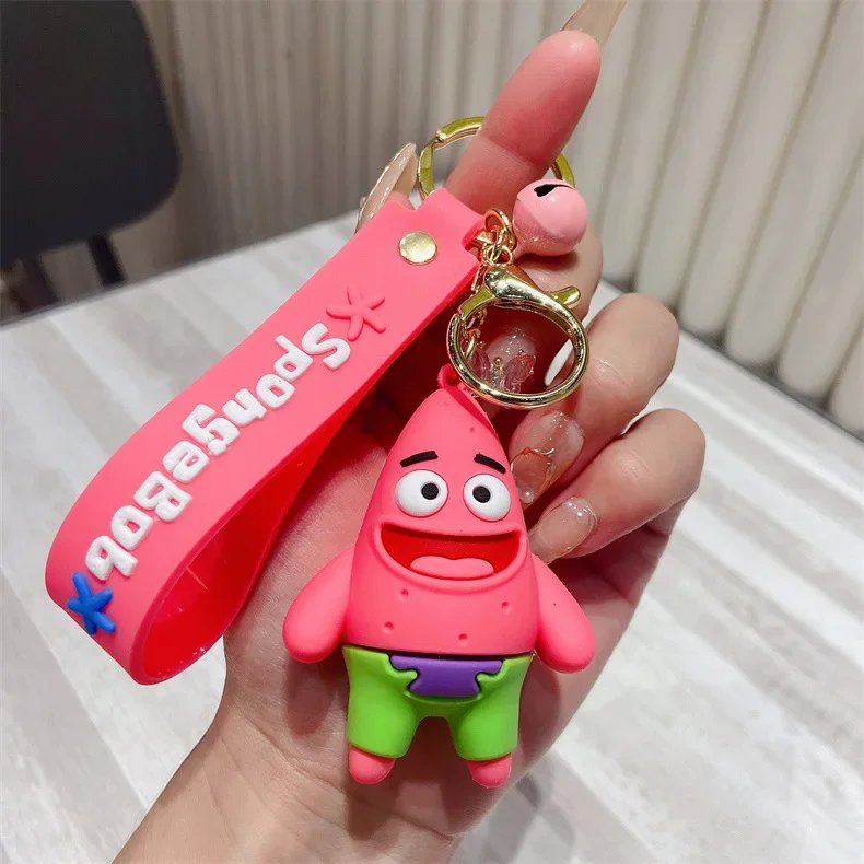 SpongeBob Schlüssel bund Anime Cartoon Puppe Schlüssel ring Figuren Tasche  Auto Schlüssel anhänger Ring lustige Anhänger Kinderspiel zeug Geschenke