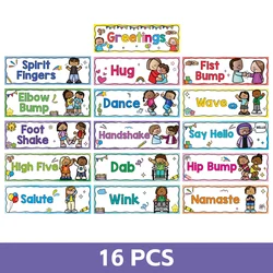 Educational Greeting Cards for Classroom Morning Greetings - Teacher Supplies for Kids' Social Learning and Classroom Decoration