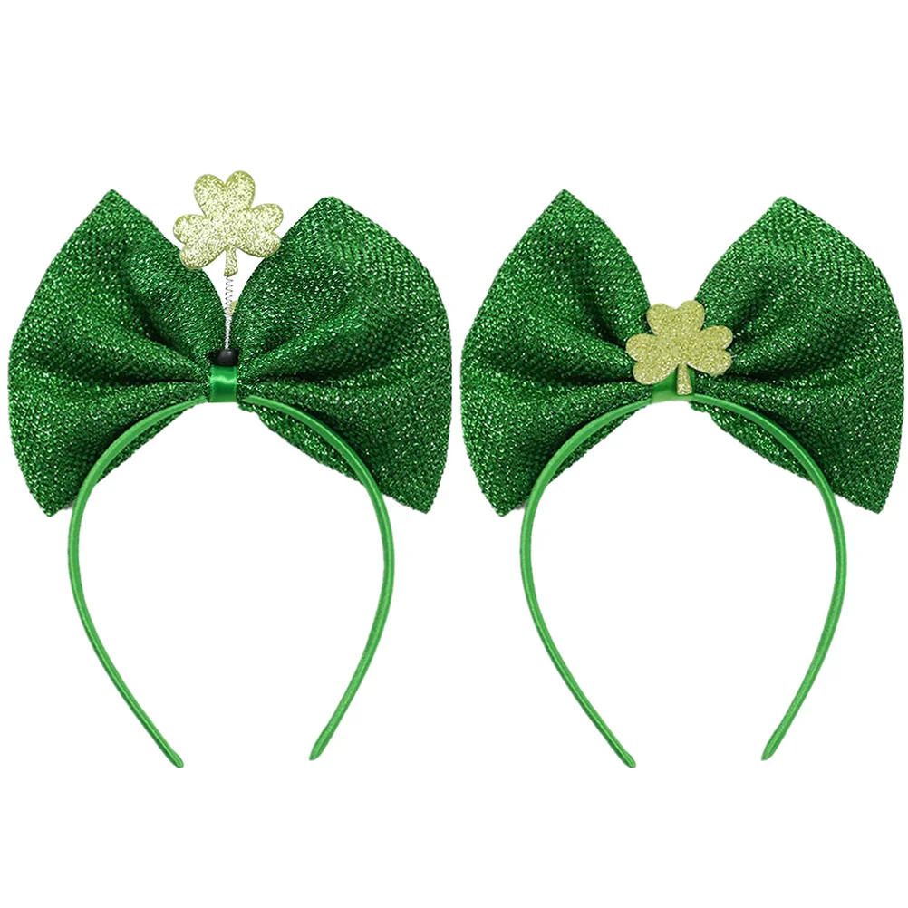 

2 PCS Tiara Irish Headband Hair Decor Aldult Festival Decorative Saint Patrick's Day Women's