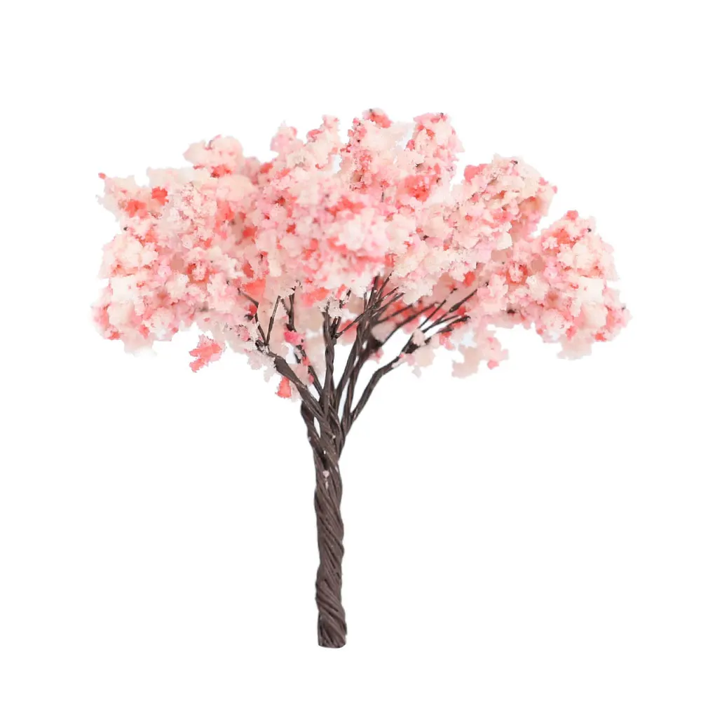 3pcs Miniature Iron Wire Trees Cherry Blossom Tree Diy Model Making Toys Architecture Building Materials for Diorama 6