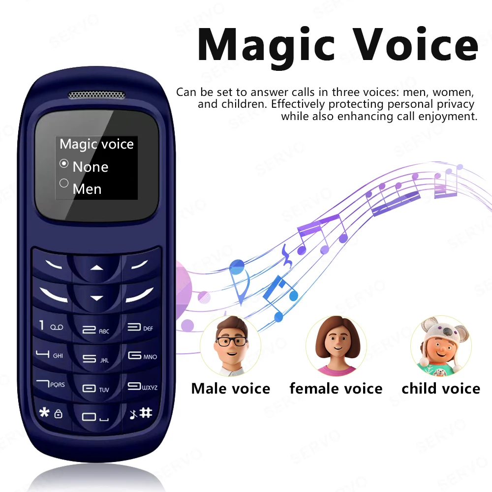 SERVO BM70 Mini Back-up Mobile Phone Dual SIM Standby Magic Voice Call Recording Blacklist Alarm Clock 2G Super Small Cellphones