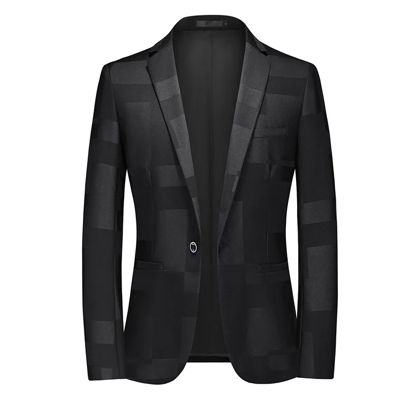 

2023 New Men's Casual Oversized Suit, Jacquard Groom's Wedding Dress, Nightclub Hairstylist, Slim Fit Men's Jacket