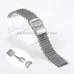 Luxury Adjustable Milanese Mesh Stainless Steel Diving Watch Strap, 4.0mm Thick - XL (about17cm) (Silver)