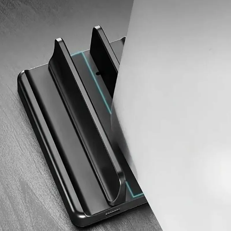 4 in 1 사무용 노트북 스탠드 수직형으로 데스크탑 공간 절약 컴퓨터 액세서리 배치 용이 확장 가능한 폭 사무실 책상 수납 공간