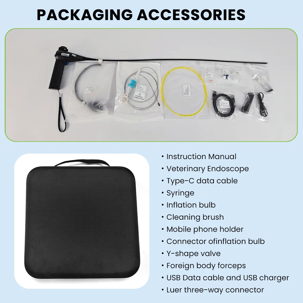 veterinary video Laryngoscope gastrointestinal/bronchus endoscopy with 360° rota