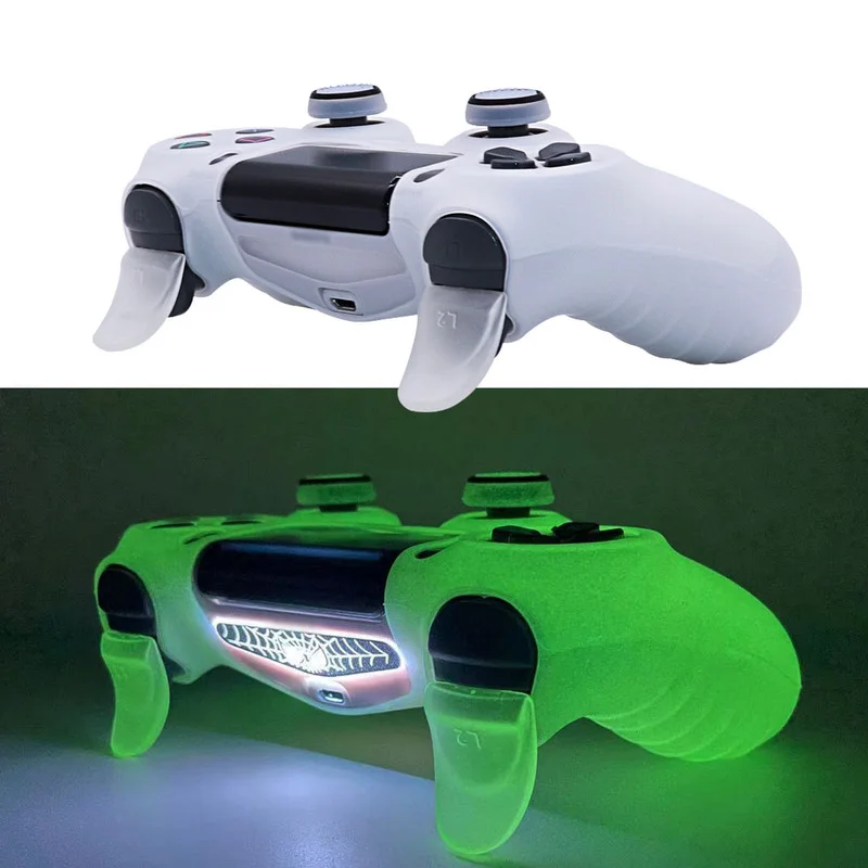 Luminous Glowing in Dark Silicone Case For PS4 Gamepad Joystick Cover for Playstation  4 Controller Skin Video Games Accessory