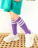 Kids Soccer Socks Three Stripes Knee High Socks Cotton Sports Socks Toddler Boys Girls Uniform Tube Socks 4