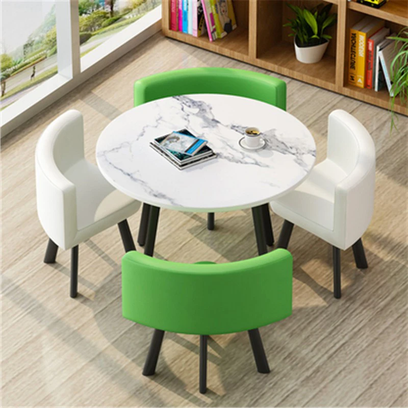 Luxury modern style factory price new design Coffee Table Sets Round Dining Tables And 4 Chairs Set can be customized