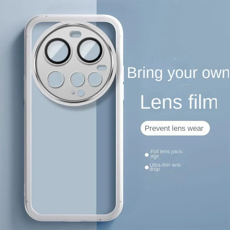 Transparent Shockproof Silicone Case with Camera Lens Film