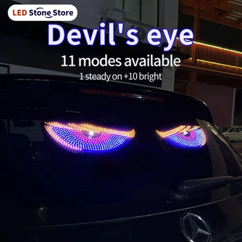 Display LED Flessibile per Parabrezza Auto con Occhi Demoniaci Animati Lampeggianti, Luci Dinamiche per Parabrezza Anteriore e Posteriore General Motors