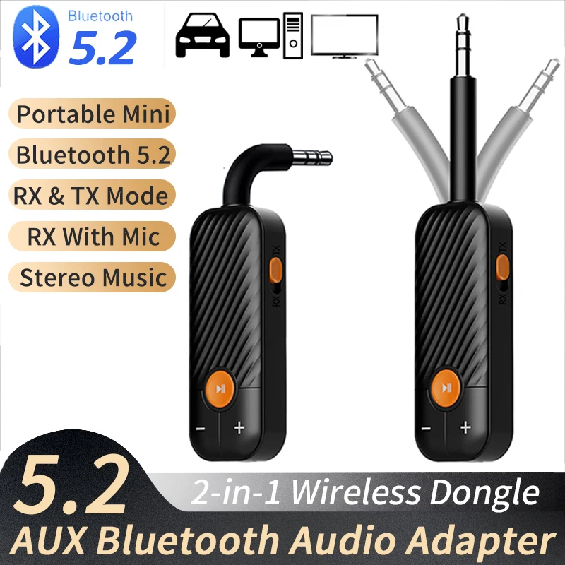 2-in-1 Bluetooth Transmitter Receiver/Wireless 3.5mm Audio Adapter