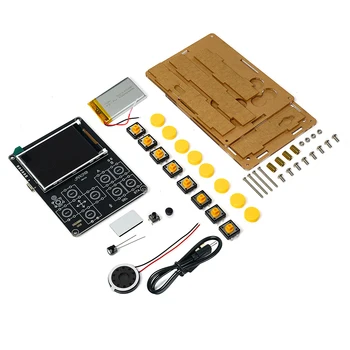 Console di Gioco con Schermo LCD a Colori, Kit Console di Gioco Elettronica Fai-da-Te, Assistente Vocale AI, Orologio Meteo, Supporto Type-C e Scheda SD