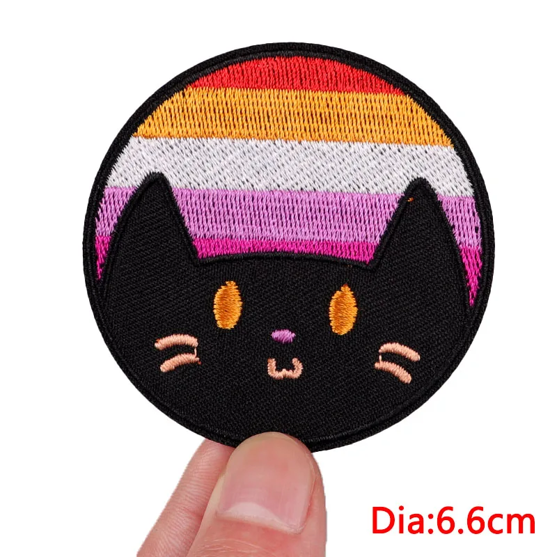 Toppa per gatti divertente Toppa per ricamo animale Toppe termoadesive Toppe ricamate per gatti cartoni animati fai-da-te su vesti Adesivo per cucire applique  15
