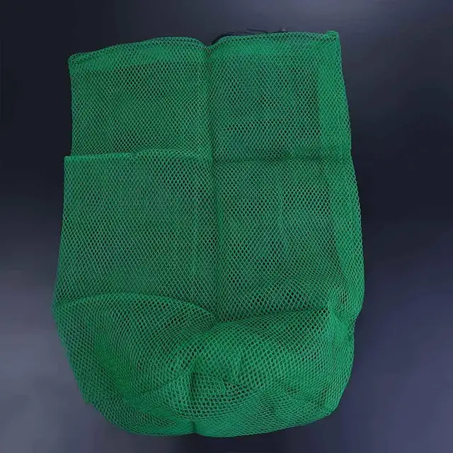Mesh Bag Plastic Nylon Mesh Bag Net Bag Folding Fishing Gear Tackle Thickening Small Grid Nets Live Fish Nets Bag 2