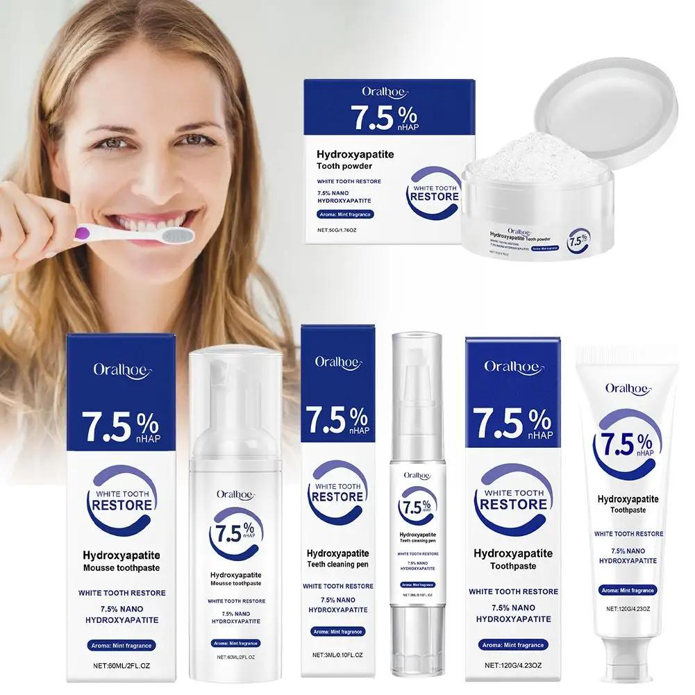 Natural Hydroxyapatite Toothpaste Gentle Mint Breath Refreshing Brightening Intensives Stain Removal Oral Cleaning Care