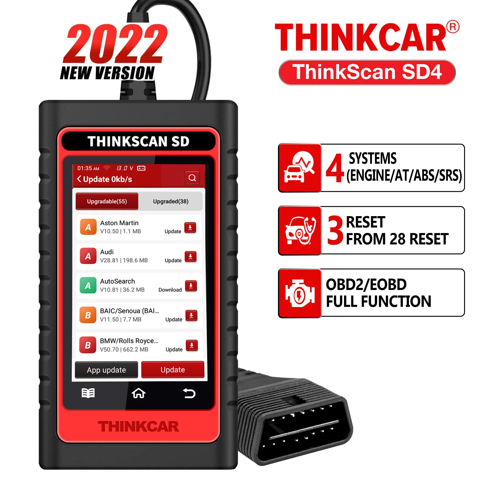 Thinkscan Sd4 Abs Srs Ecm Tcm Auto Diagnostic Tool With Af Dpf 28 Reset Function Scan Tool Lifetime Free Update Obd2 Scanner Code Readers Scan Tools Aliexpress