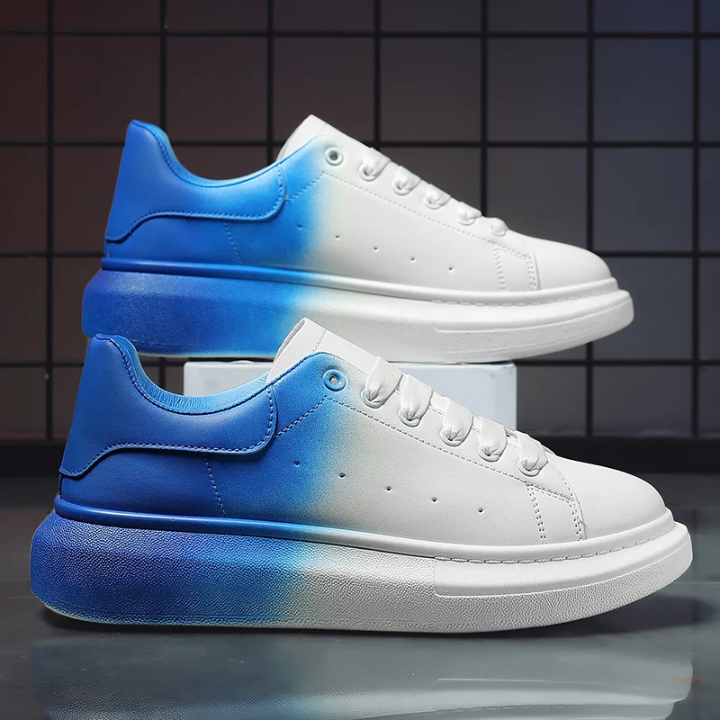 

Hot Sale Platform Men's Shoes Fashion White Vulcanizer Sneakers Men Comfortable Breathable Men Casual Sneakers Designer Footwear