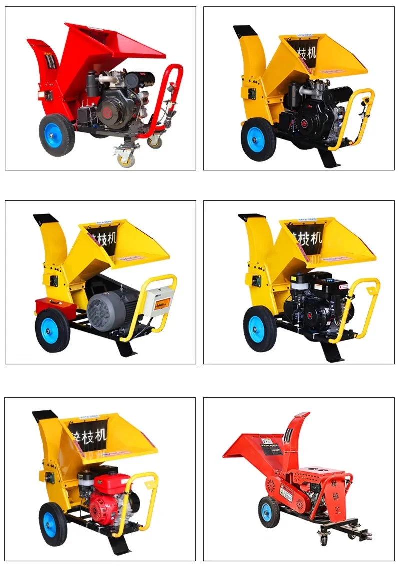 Factory Price Orchard Branch Crusher Garden Agricultural Machinery Mobile Crusher Diesel Branch Shredder Gasoline Wood Shredder 2