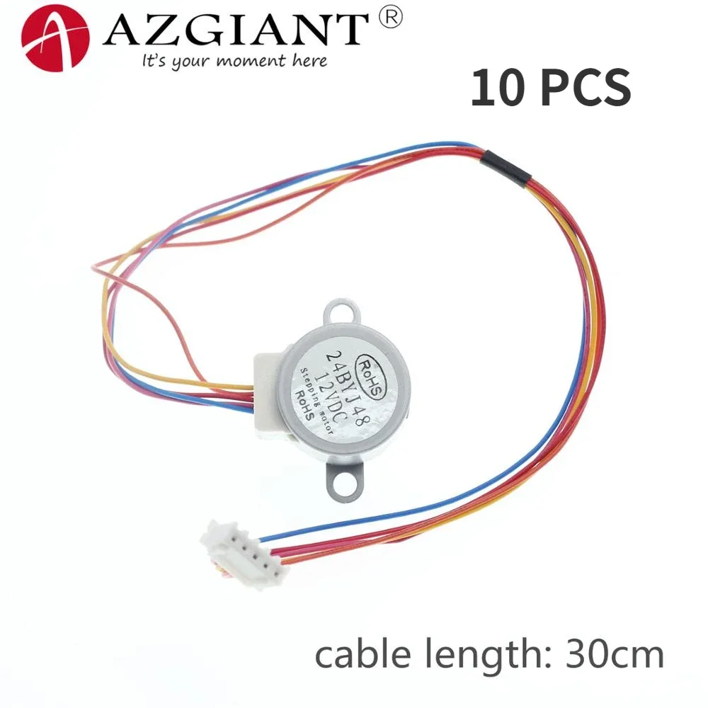 

Шаговый двигатель постоянного тока, 10 шт., 12 В постоянного тока, 5 В, коэффициент снижения 1:64, 24BYJ48, поворотный Воздушный Двигатель кондиционера