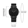 Hannah Martin Mens Business Quartz Watch Japanese Original Movement Stainless Steel Casual Ultra Thin Fashion Silver Black Watch 3