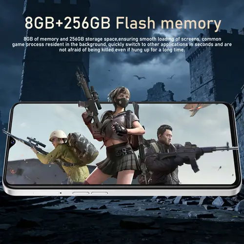 FUFFI M17 Pro Unlocked 4G Smartphone | 6.53" HD, 8+256GB, 4000mAh battery, 48MP Camera, Fast Charging, Face Recognition, Android | Daily Office & Gift - Image 6