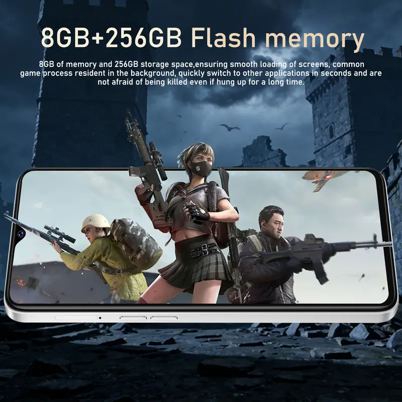 FUFFI M17 Pro Unlocked 4G Smartphone | 6.53" HD, 8+256GB, 4000mAh battery, 48MP Camera, Fast Charging, Face Recognition, Android | Daily Office & Gift - Image 6