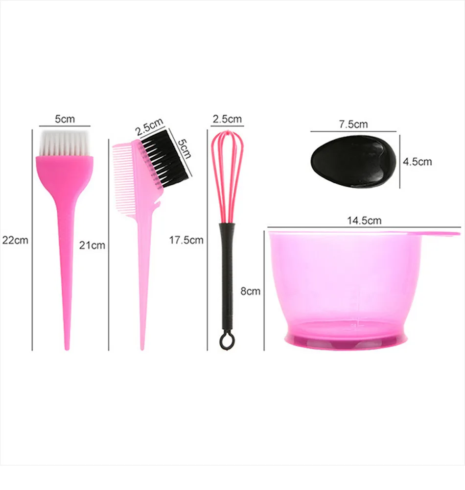 Description Picture 4 of item5PCS Hair Coloring Dyeing Set with Dye Brush Comb Tinting Bowl Ear Caps Hairdressing Supplies Hairdressers Mixer Hair Accessorie