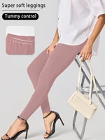 Plus Size Women's Low Rise Stretchy Leggings - Super Soft High Elastic Tights for Running Workout Training and Daily Life