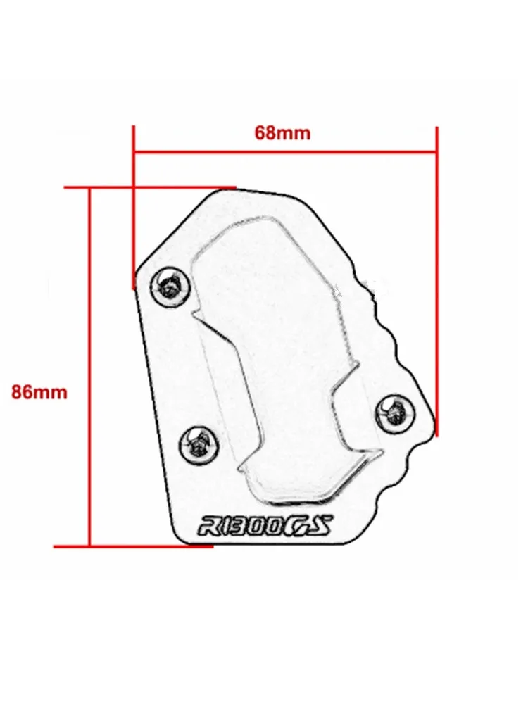 For BMW R1300GS Motorcycle Kickstand Foot R 1300 GS ADV Adventure GS1300 Side Stand Extension Pad Support Plate Motorcycle Kickstand Extender