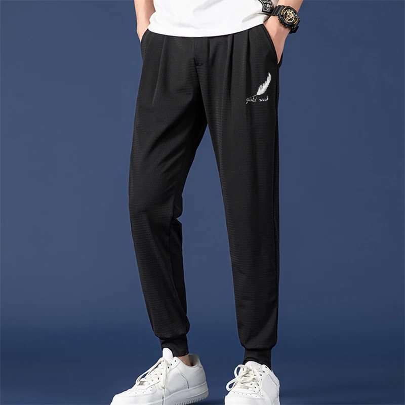 الرجال الصيف جديد الشباب شبكة الحرير الجليد سراويل...