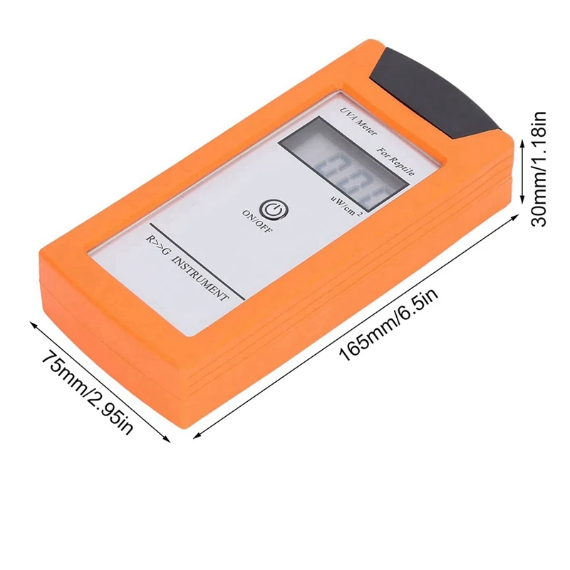 Portable UVA Meter, Silica Gel Material 0‑1999 Μw/Cm² 3.5-Bit LCD UVA Solar Lamp Tester For Reptile 6