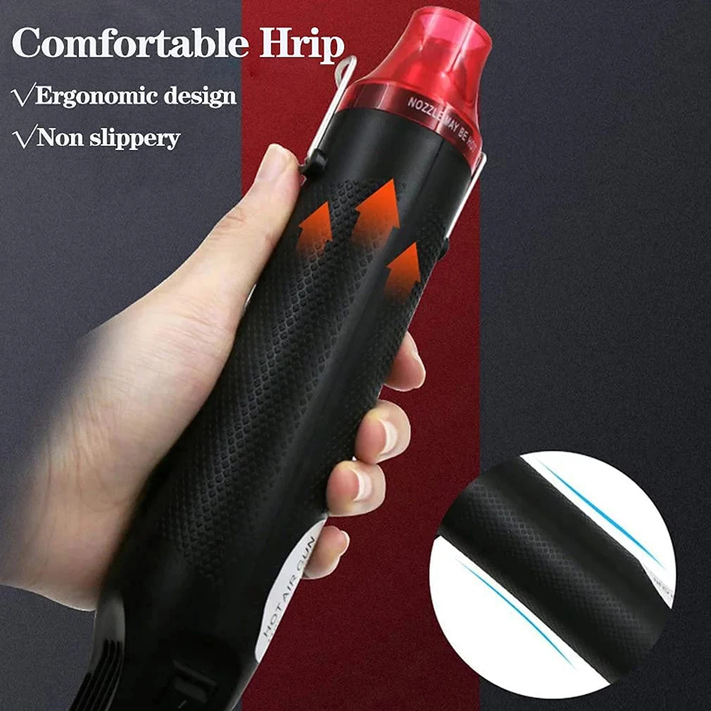 300W Power Mini 220V Electric Soft Ceramic Hot Air Gun Ligthweight Handhold Air Shrink DIY Embossing Drying Paint DIY Heat Tool 4