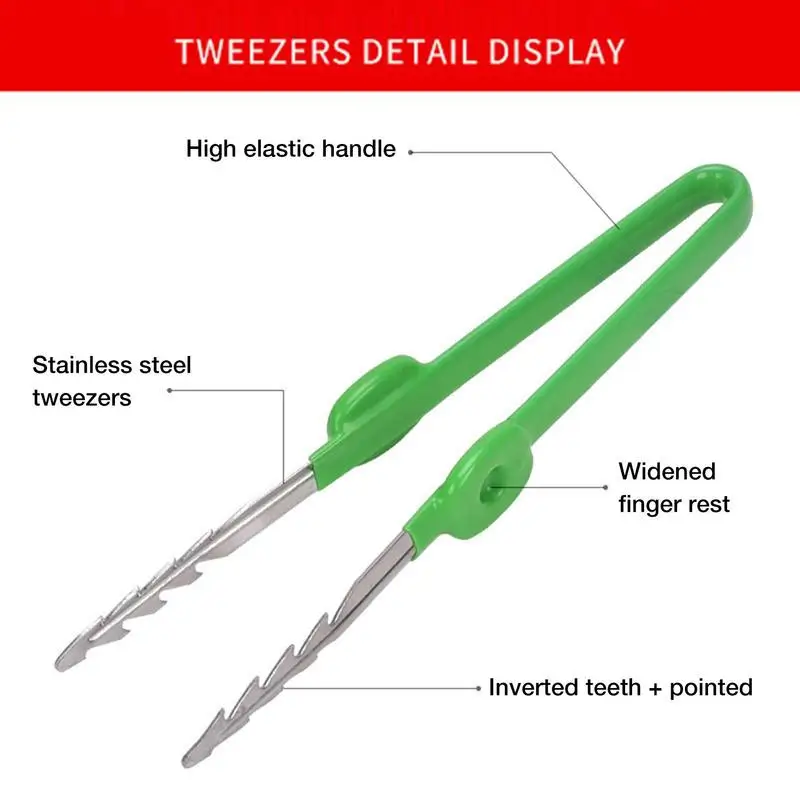 Gardening Tweezers Curved Serrated Tip Tweezers Straight Curved Precision Nippers Bonsai Tool Perfect For Gardening