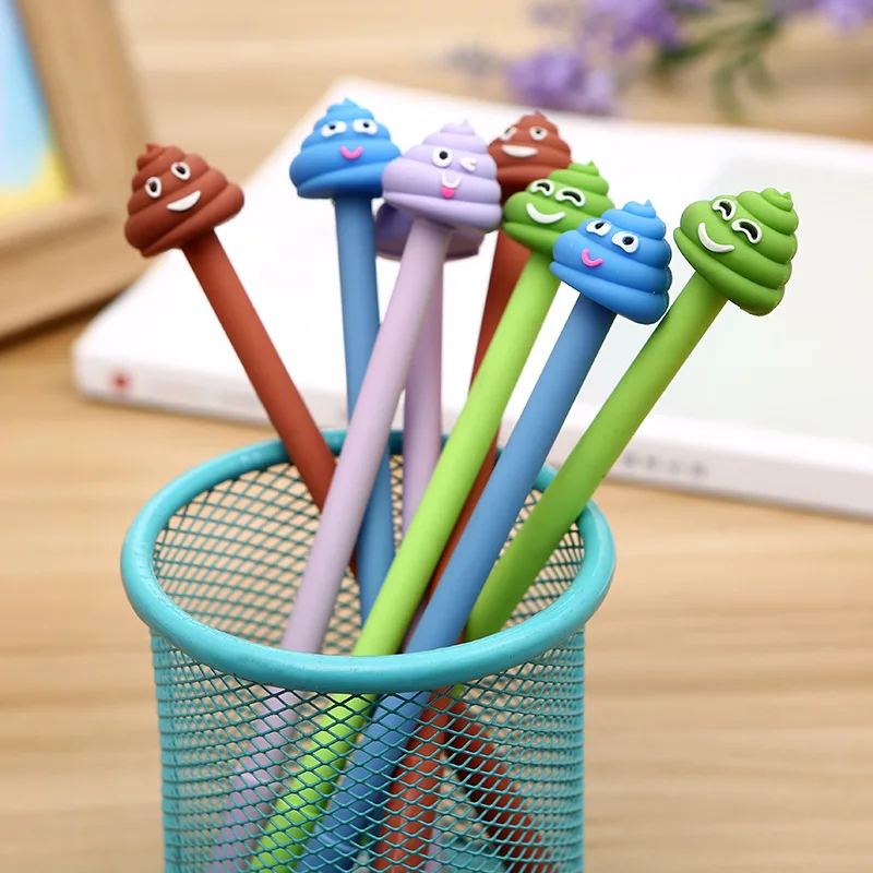 

Korean new creative lovable dung Dou students study stationery neutral pen office articles Black Signature Pen stationery office