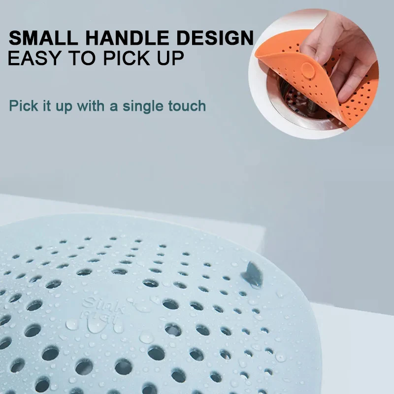 Sink Filter Shower Drain Catcher Hair Drain Catcher Sink Strainer Hair Drain Filter Floor Drain Filter Floor Drain Hair Filter Floor Drain Hair Catcher Drain Hair Catcher Hair Filter Sink Anti-blocking Strainer Bathtub Shower Floor Drain Stopper Silicone Kitchen Deodorant Plug Bathroom Accessories