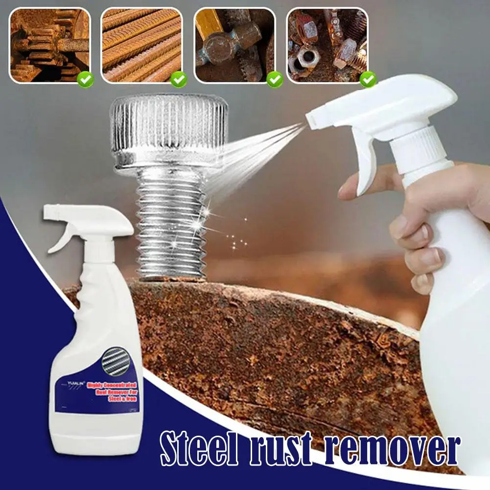 Heavy-Duty Metal Rust Remover Multi-purpose Rust Remover Derusting 500ml Inhibitor Metal Spray Powerful C V6T9