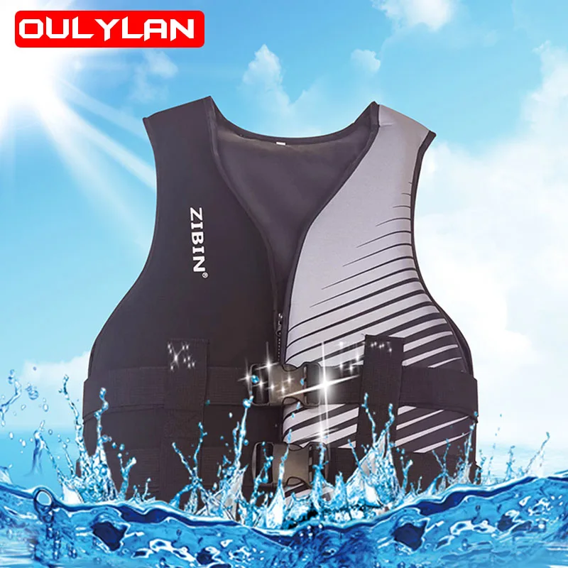 

Oulylan Universal Outdoor Neoprene Life Jacket Water Sports Buoyancy Vest Kayaking Boating Swimming Drifting Safety Life Vest