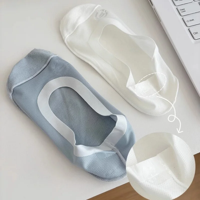 6-Pack Women's Invisible Non-Slip Cotton Boat Socks