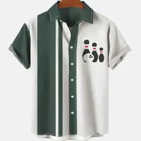Stripe Silky Printing High Qualit Vintage Oversized Novelties Trend To Sell Men's Casual Social Solid Color Hawaii Shirt Hot New 1