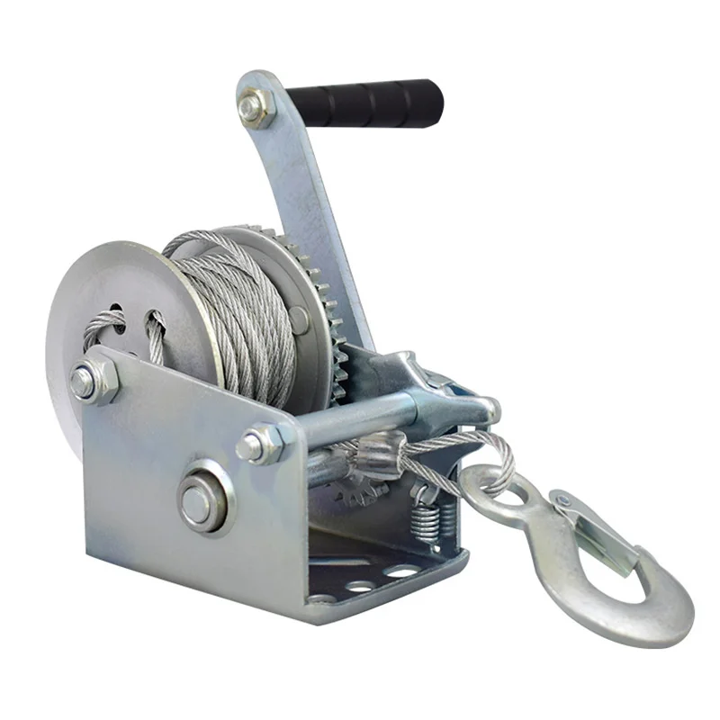 

Winch hand tool Crank Gear Winch Boat truck auto hand self-locking manual winch Hand lifting sling 600lbs/800lbsx8/15m