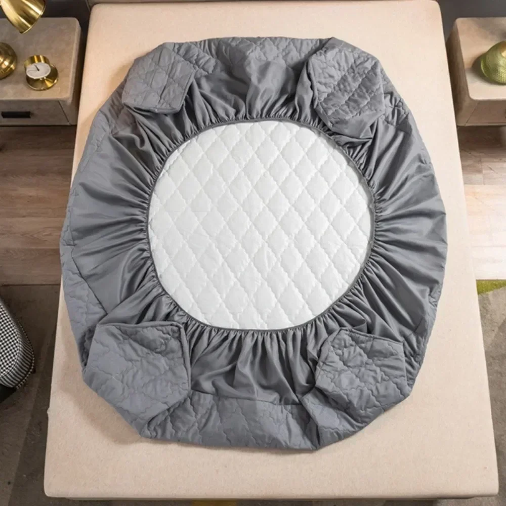 Waterproof Thicken Mattress Cover Protector Non-Slip Bed King & Queen Size Soft Skin-Friendly Bed Cover Fitted Machine Washable