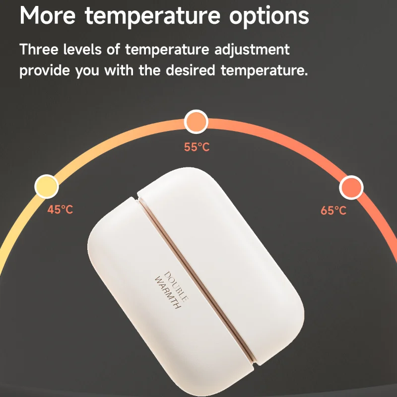 Dual-Palm Magnetic Hand Warmer with Fast Heating & Adjustable Temperature