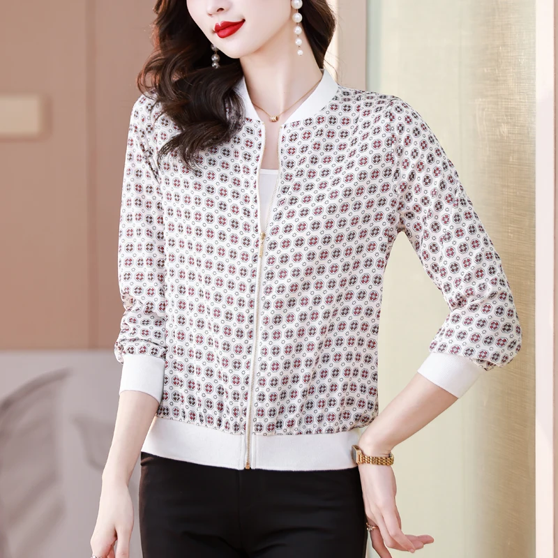 

Elegant and Chic Printed Women's Jackets Fashionable and Breathable Sun-protective Jackets for Summer