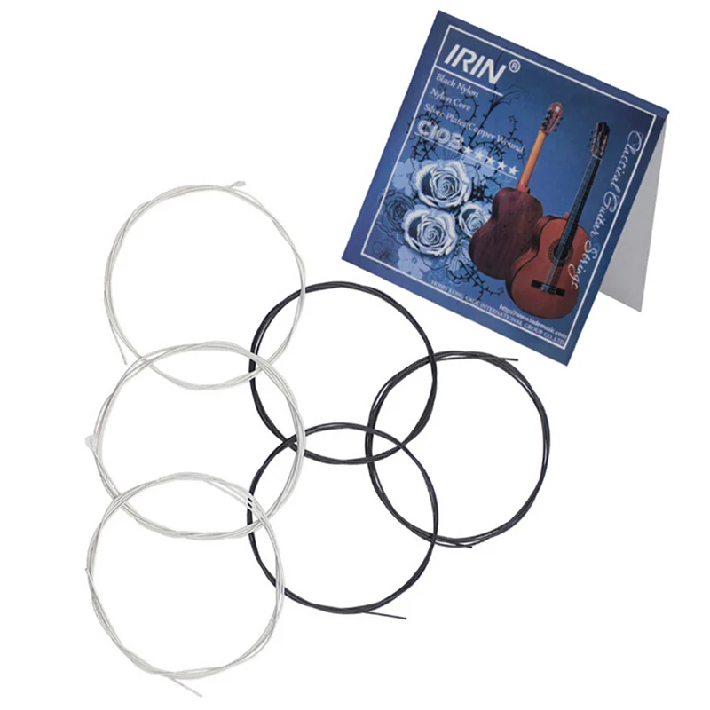 6pcs Guitar Strings Professional Music Instrument Strings Set Nylon Fiber Classical Guitar Replacement 6 Set