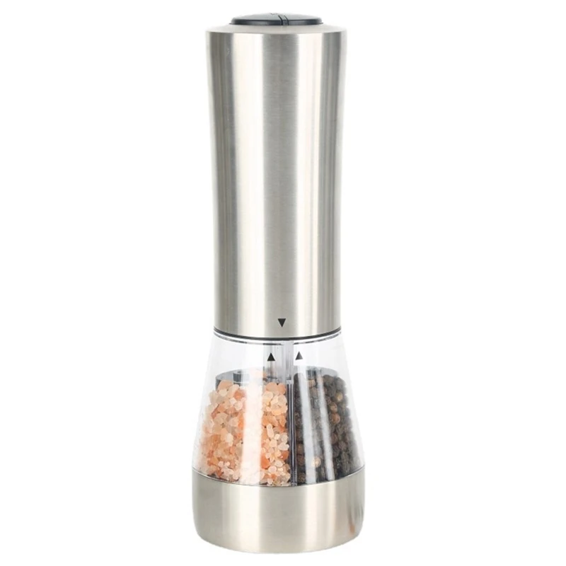 Electric Salt And Pepper Grinder Set Refillable 2 In 1 Electric Salt And Pepper Grinder Adjustable Coarseness Easy To Use electric grinder salt and pepper grinder