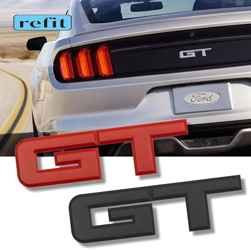 Автомобильная металлическая наклейка с логотипом GT декоративные эмблемы для