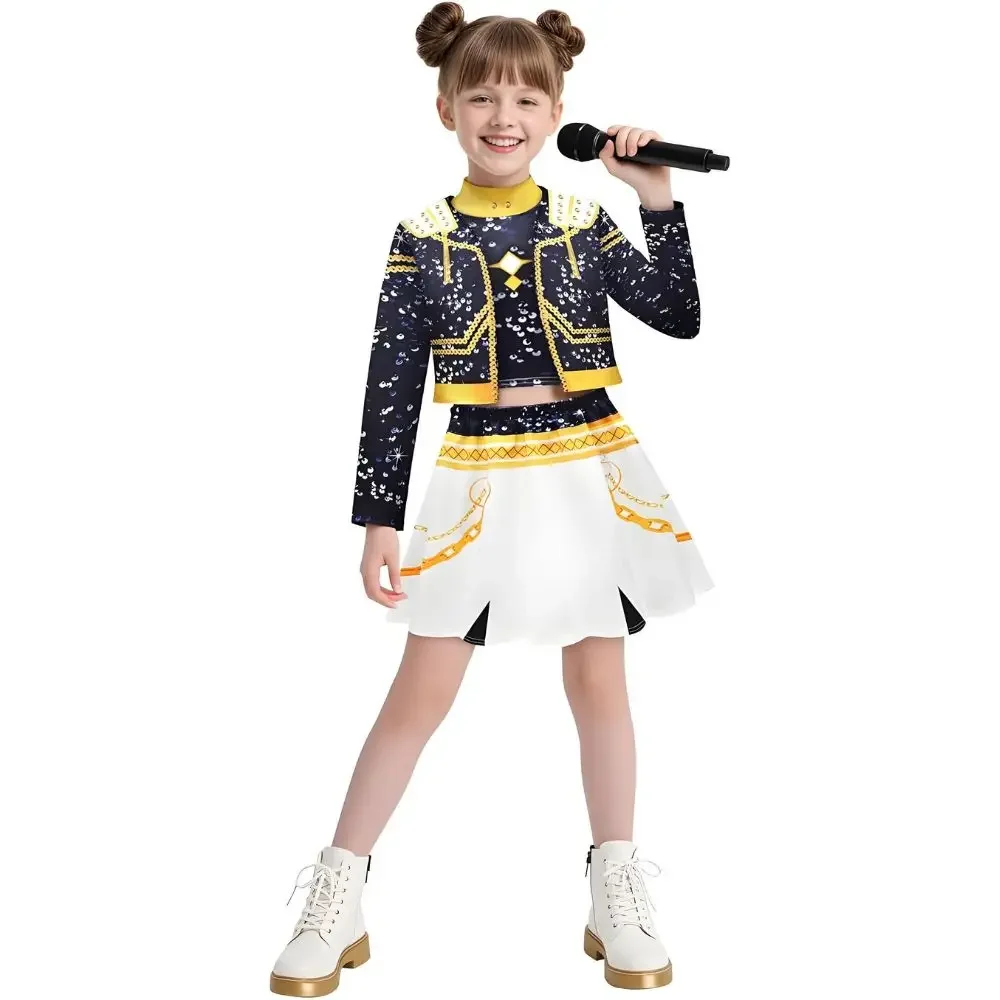 Costume de Cosplay Kpop Rumi Zoey Mira pour enfants filles, vêtements imprimés, Costume de carnaval d’halloween pour jeu de rôle