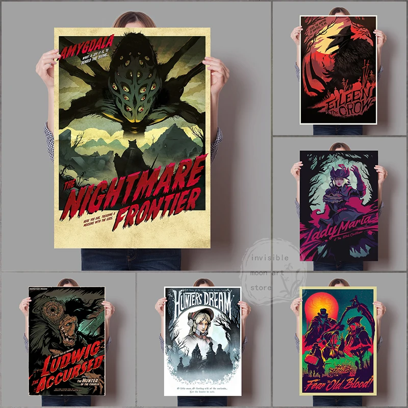 Hunter'S Dream Doll Poster Nightmare Frontier Canvas Painting Bloodborne Videogioco Wall Art Picture For Living Room Home Decor